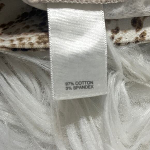 White House Black Market Black and Tan Snake Print Slim Ankle Pants 10R - Picture 4 of 7